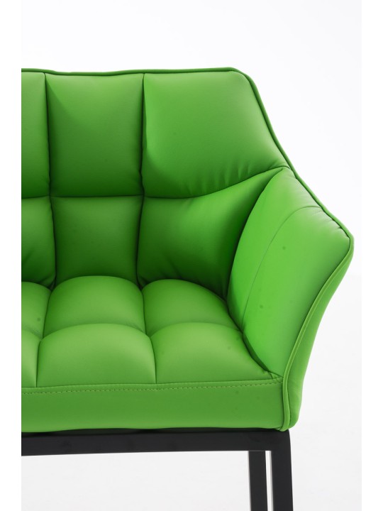 Taburete de bar Damaso B con estructura de 4 pies, verde