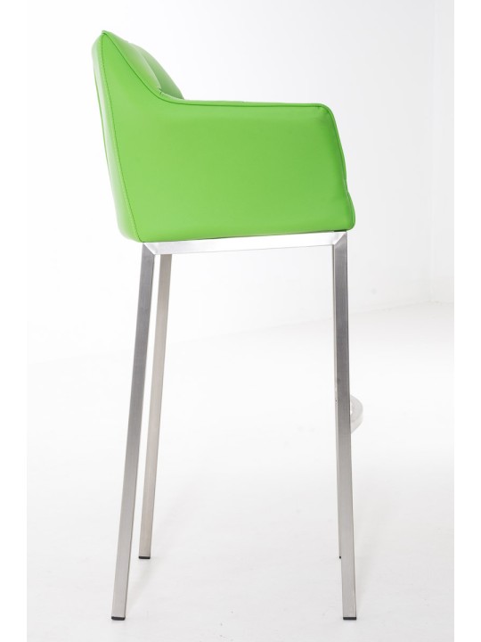 Taburete de bar Damaso E con estructura de 4 pies, verde Taburete de bar Damaso E con estructura de 4 pies, verde