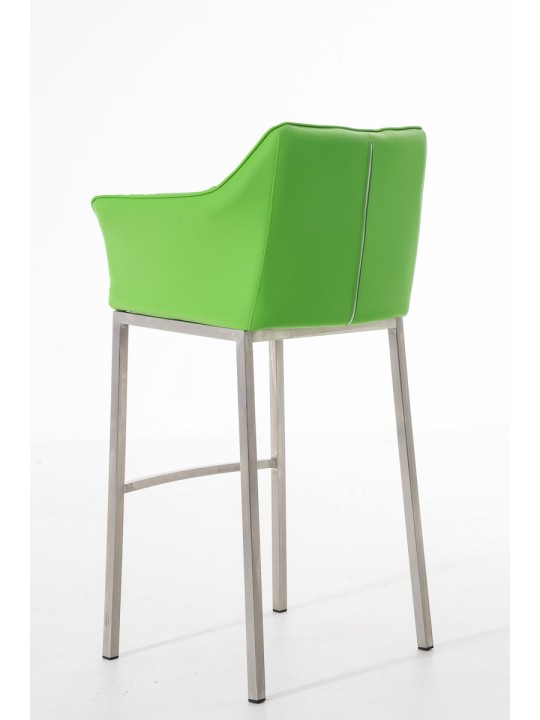 Taburete de bar Damaso E con estructura de 4 pies, verde Taburete de bar Damaso E con estructura de 4 pies, verde