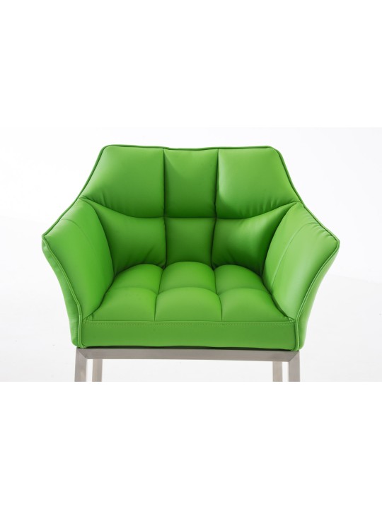 Taburete de bar Damaso E con estructura de 4 pies, verde Taburete de bar Damaso E con estructura de 4 pies, verde