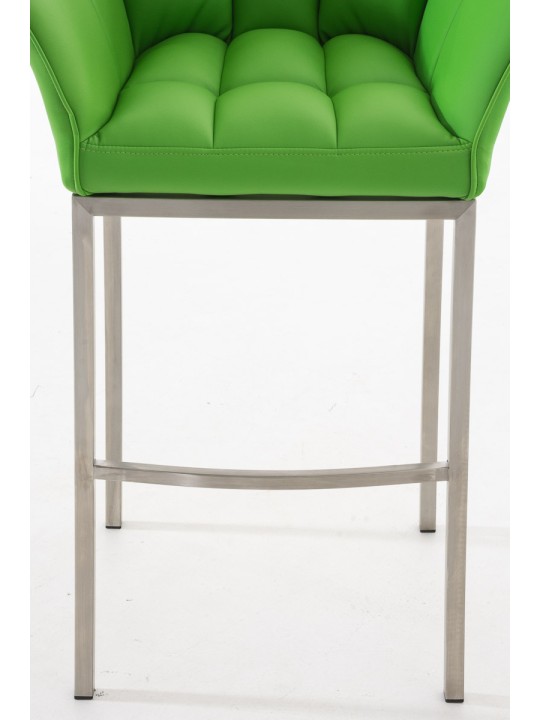 Taburete de bar Damaso E con estructura de 4 pies, verde Taburete de bar Damaso E con estructura de 4 pies, verde