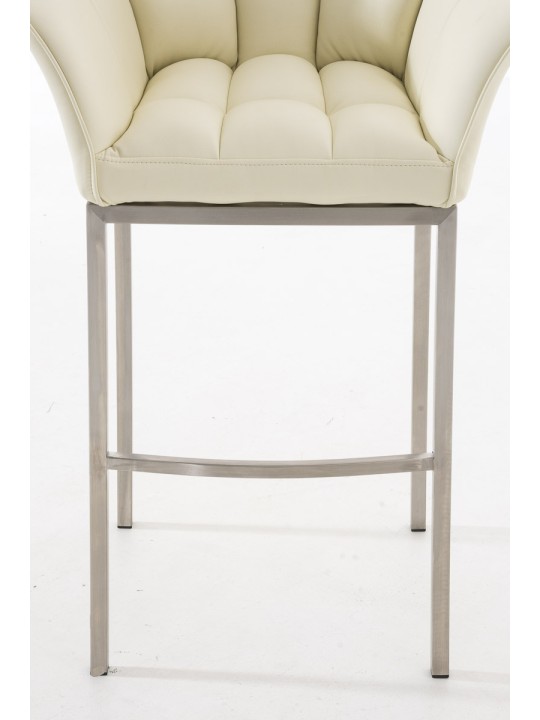 Taburete de bar Damaso E con estructura de 4 pies, crema Taburete de bar Damaso E con estructura de 4 pies, crema