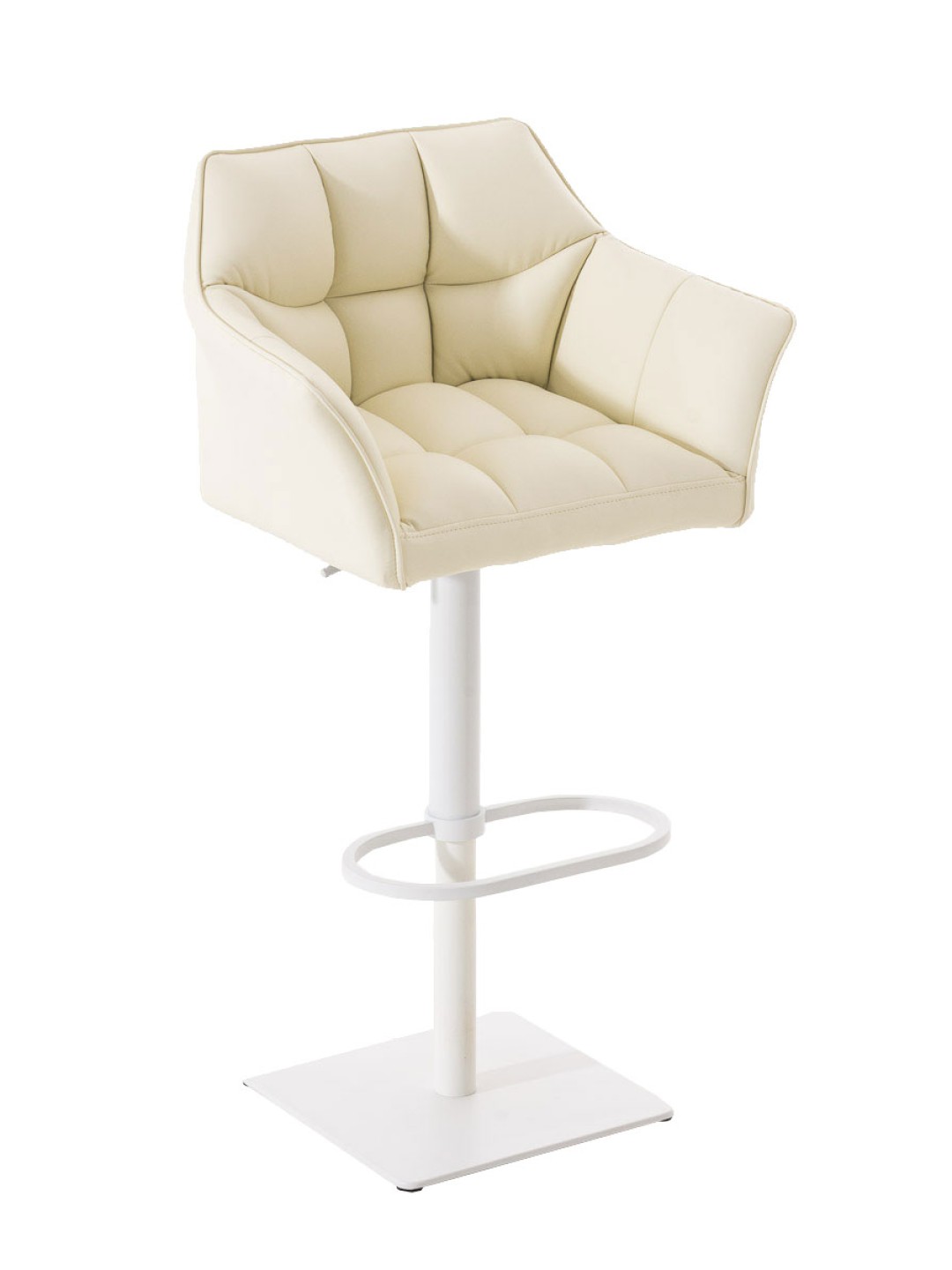 Taburete de bar Damaso W, crema