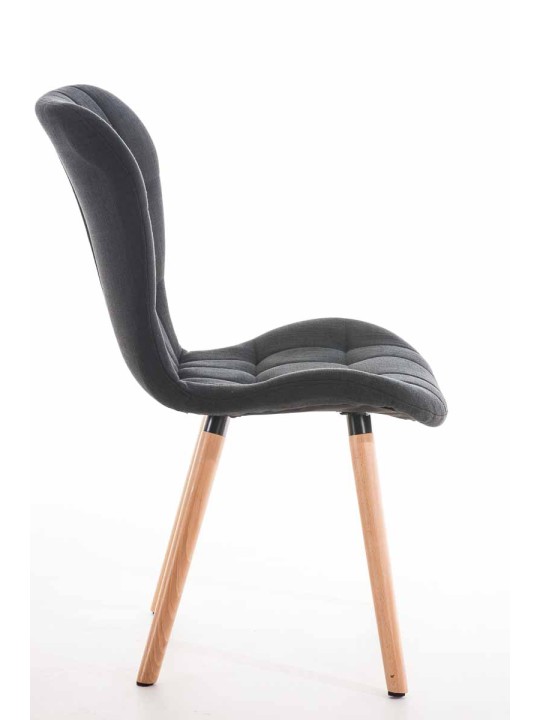 Silla Elda tela natural, negro