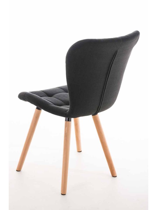 Silla Elda tela natural, negro