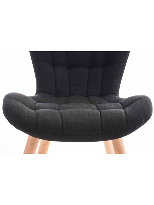 Silla Elda tela natural, negro