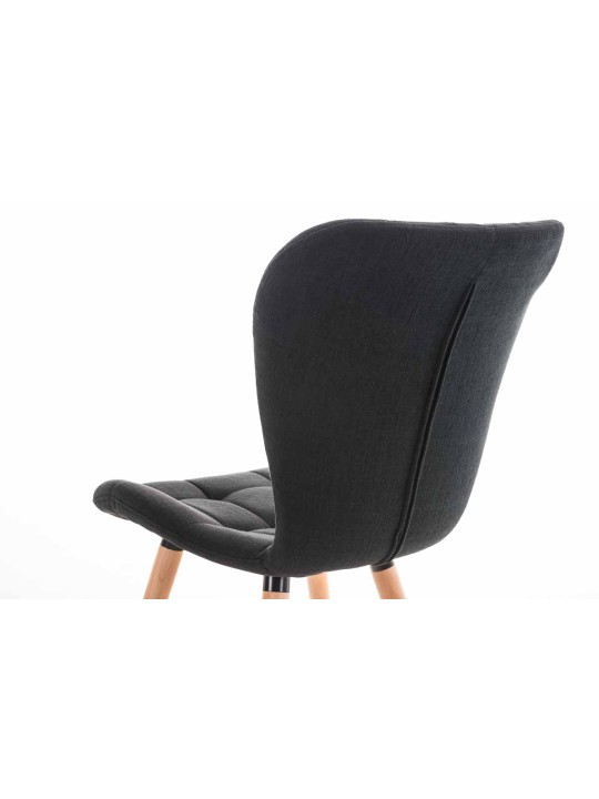 Silla Elda tela natural, negro