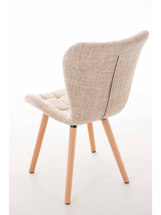 Silla Elda tela natural, crema