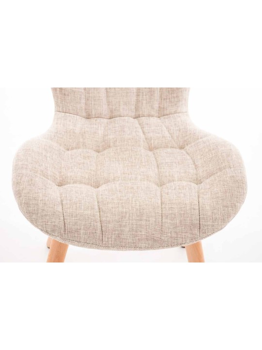 Silla Elda tela natural, crema