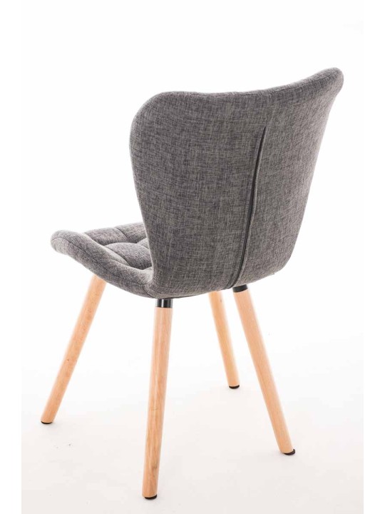 Silla Elda tela natural, gris claro