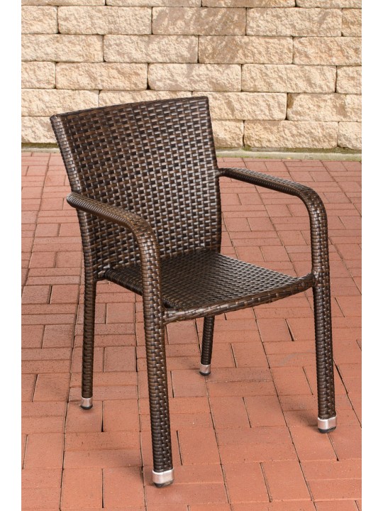 Silla de polirratán Leonie, marrón Silla de polirratán Leonie, marrón