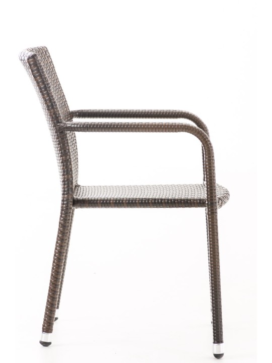 Silla de polirratán Leonie, marrón Silla de polirratán Leonie, marrón