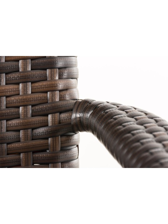 Silla de polirratán Leonie, marrón Silla de polirratán Leonie, marrón