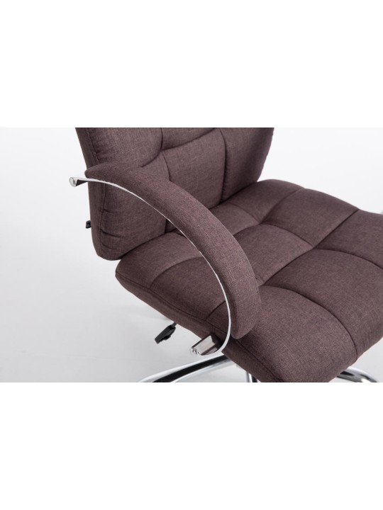 Silla de oficina Mikos tela, marrón