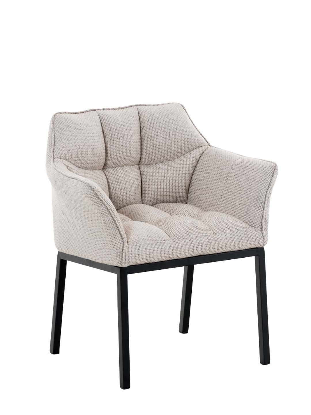 Silla de comedor Octavia B tela, marfil