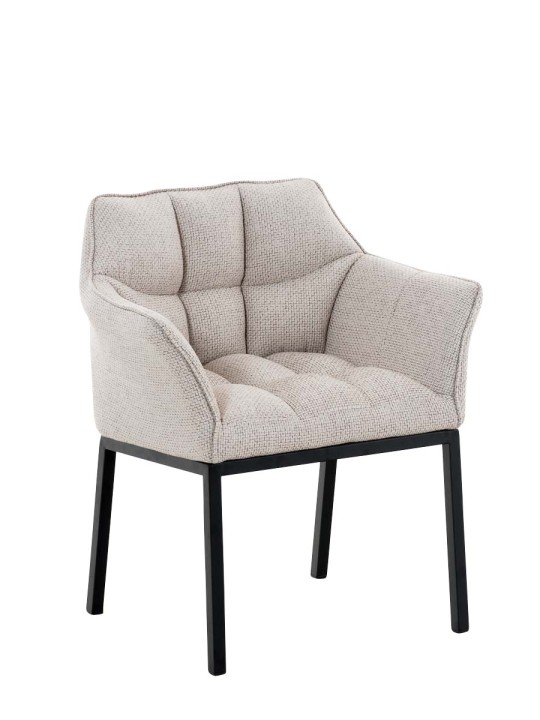 Silla de comedor Octavia B tela, marfil