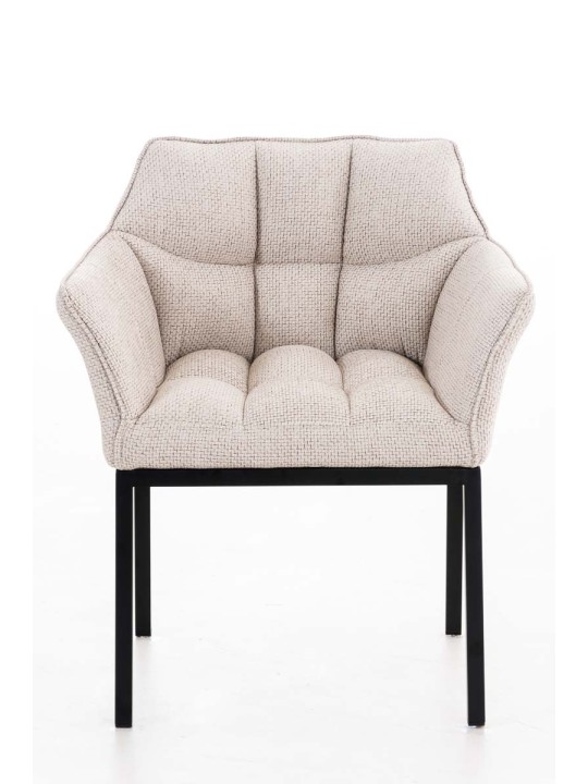 Silla de comedor Octavia B tela, marfil