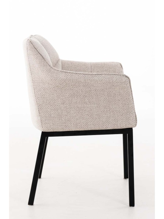 Silla de comedor Octavia B tela, marfil