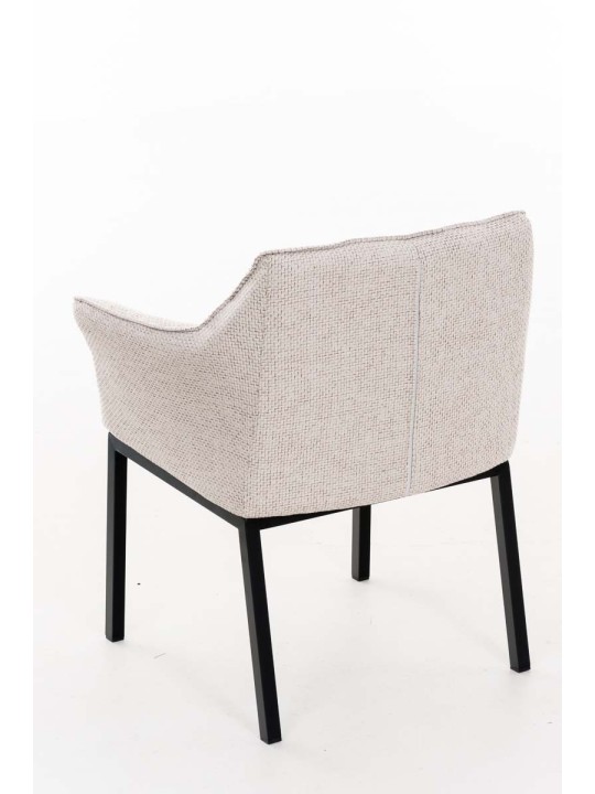 Silla de comedor Octavia B tela, marfil