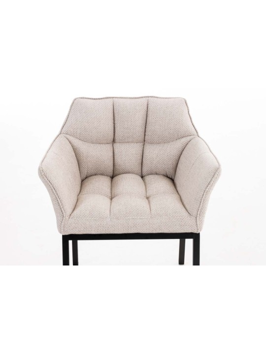 Silla de comedor Octavia B tela, marfil