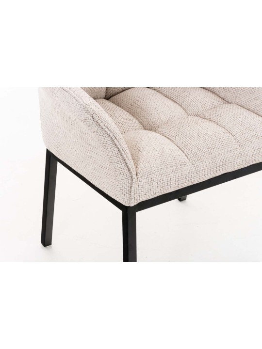 Silla de comedor Octavia B tela, marfil