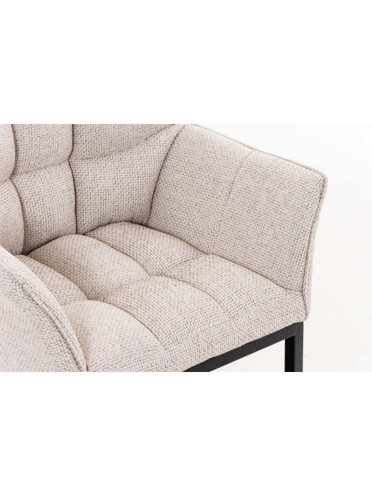 Silla de comedor Octavia B tela, marfil