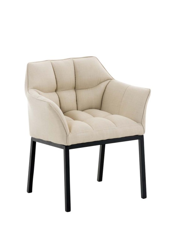 Silla de comedor Octavia B tela, crema