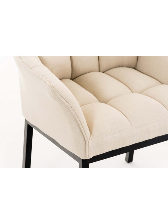 Silla de comedor Octavia B tela, crema