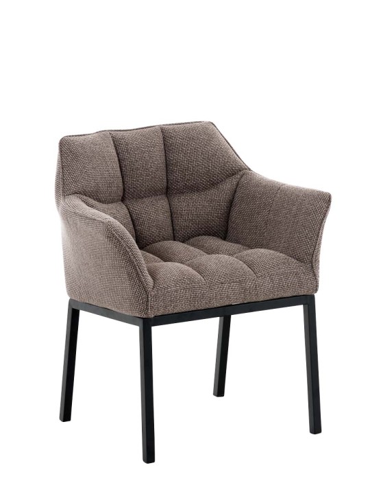 Silla de comedor Octavia B tela, marrón tierra