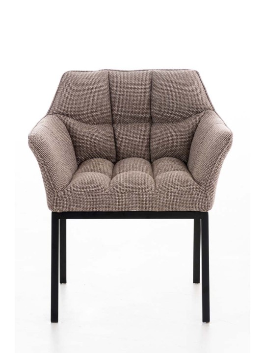 Silla de comedor Octavia B tela, marrón tierra