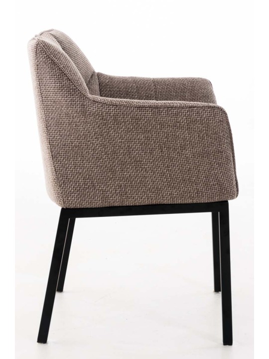 Silla de comedor Octavia B tela, marrón tierra