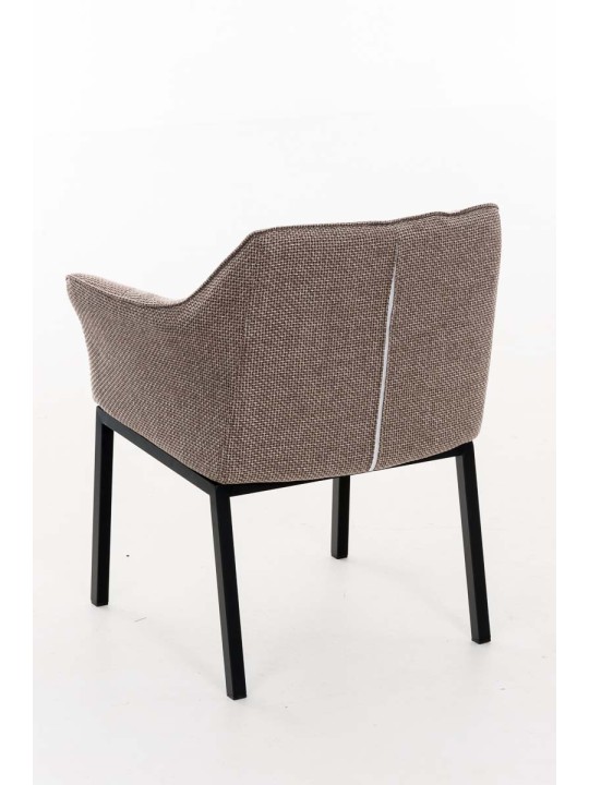 Silla de comedor Octavia B tela, marrón tierra