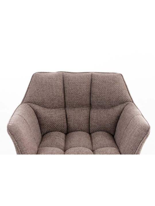 Silla de comedor Octavia B tela, marrón tierra
