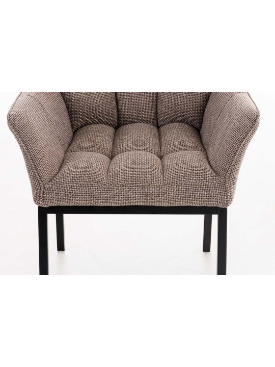 Silla de comedor Octavia B tela, marrón tierra