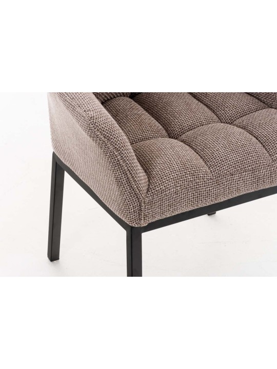 Silla de comedor Octavia B tela, marrón tierra