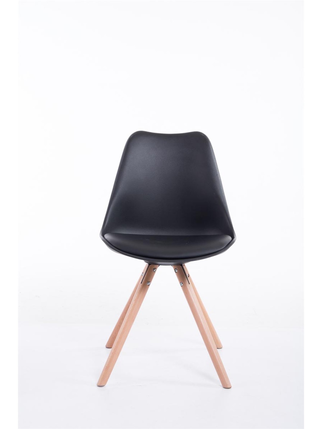 Silla de visita redonda Toulouse Natura, negro