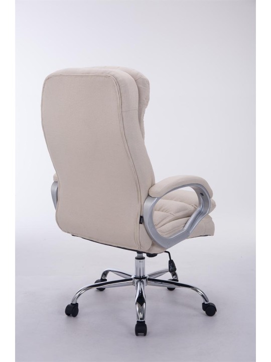 Silla de oficina BIG tela Vancouver, crema