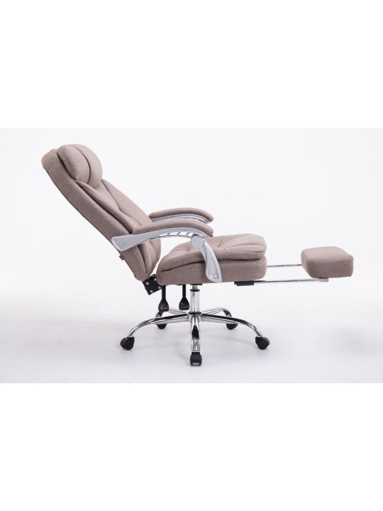 Silla de oficina XL tela Troy, taupe