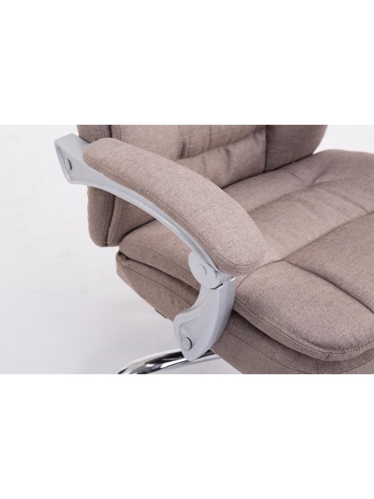 Silla de oficina XL tela Troy, taupe
