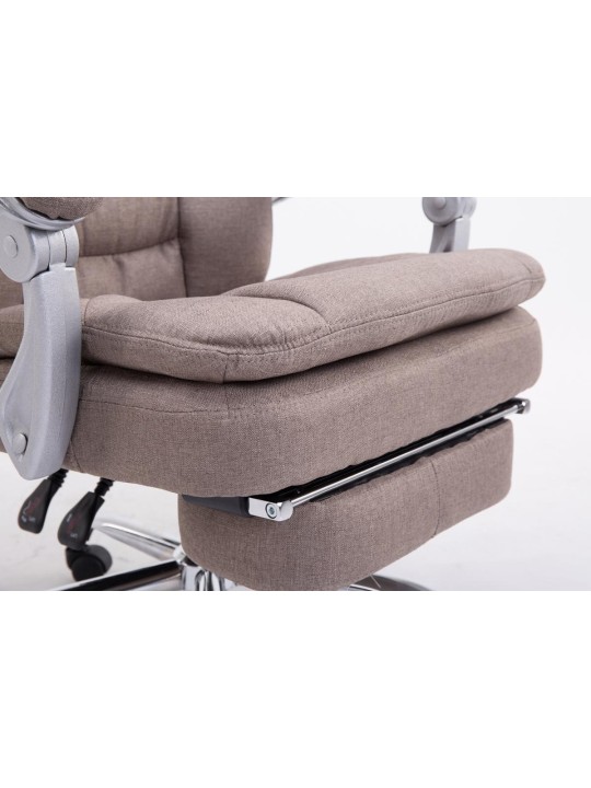 Silla de oficina XL tela Troy, taupe