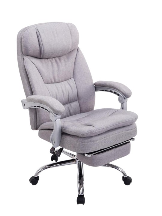 Silla de oficina XL tela Troy, gris