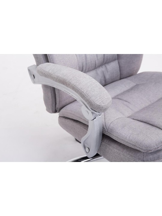 Silla de oficina XL tela Troy, gris