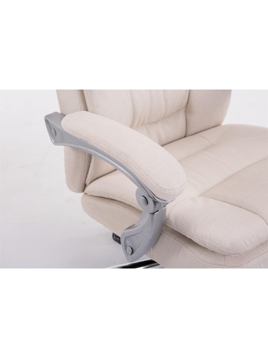 Silla de oficina XL tela Troy, crema