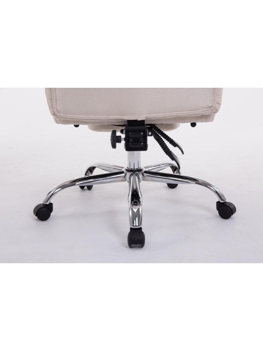 Silla de oficina XL tela Troy, crema