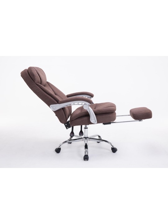 Silla de oficina XL tela Troy, marrón
