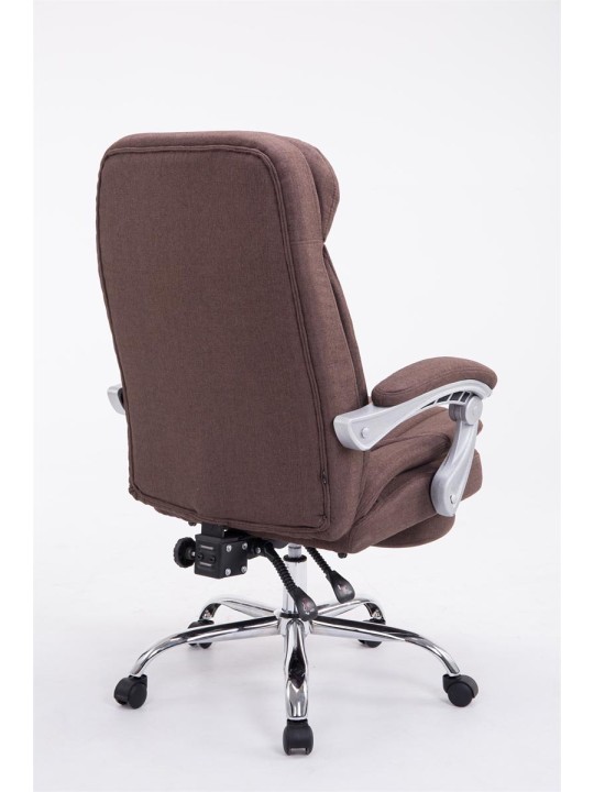 Silla de oficina XL tela Troy, marrón