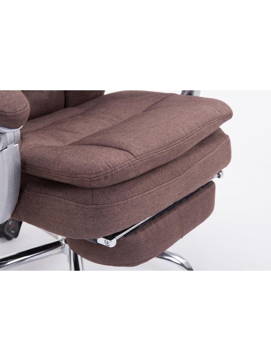 Silla de oficina XL tela Troy, marrón