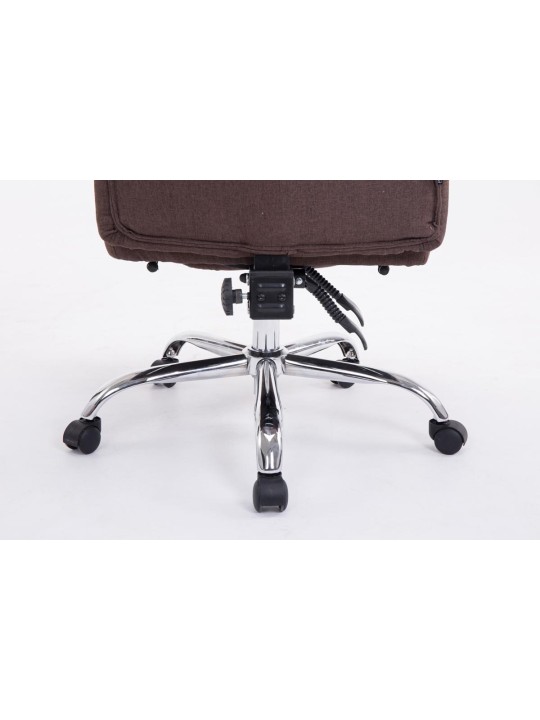 Silla de oficina XL tela Troy, marrón