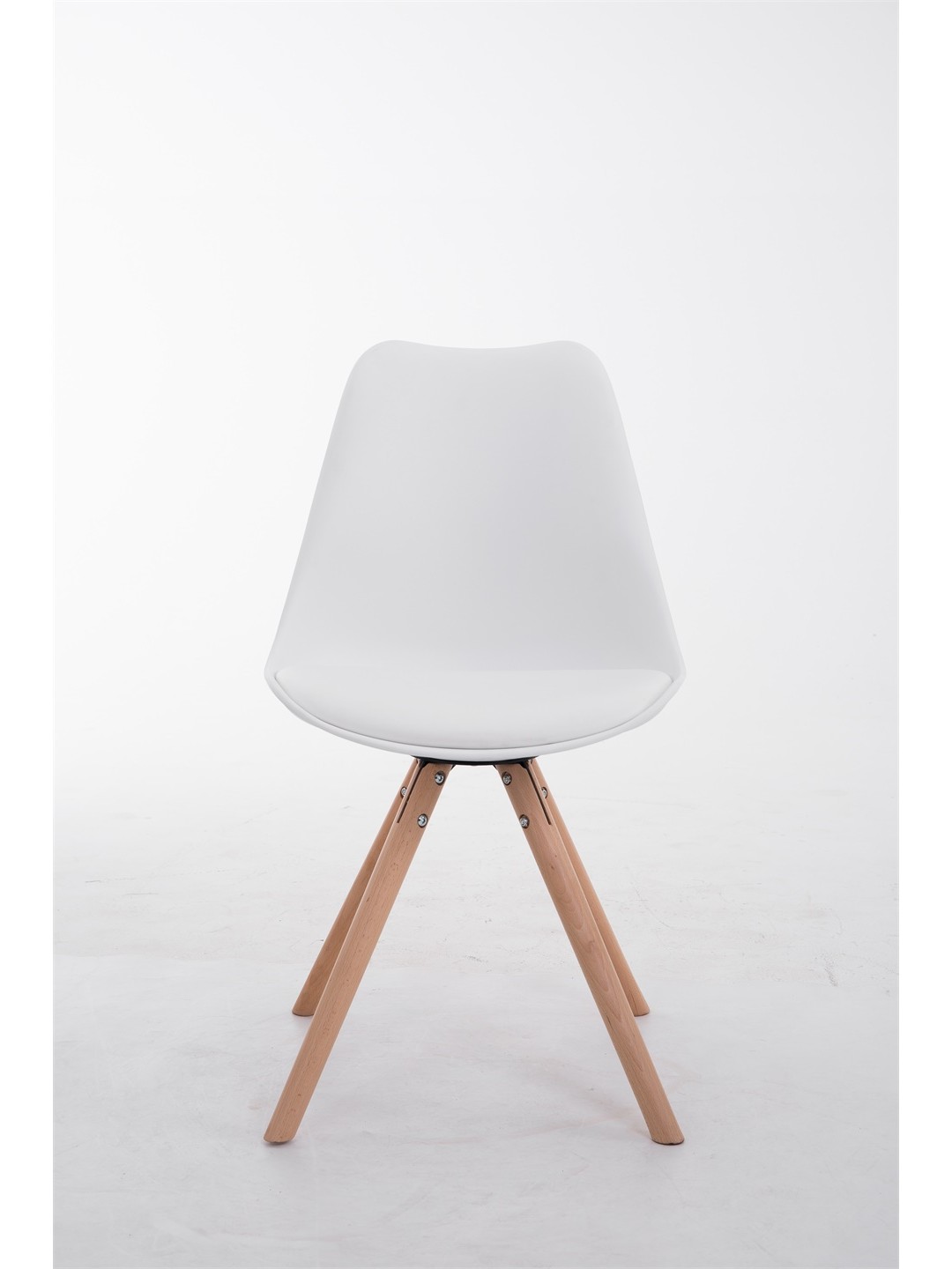 Silla de visita redonda Toulouse Natura, blanco