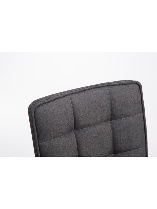 Silla de comedor Peking V2 tela, gris oscuro